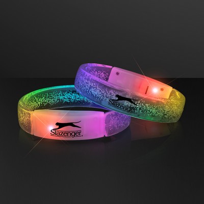 Color Change Bangle Bracelet, Light Bubbles - PRINTED